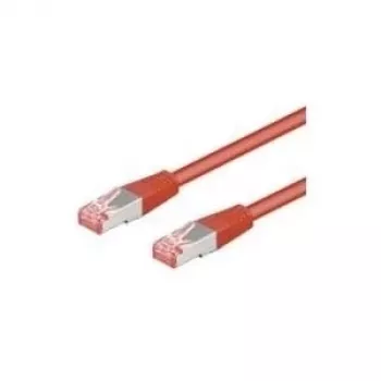 Wentronic Goobay CAT 6 Patchkabel, S/FTP (PiMF), Rot, 0,5 m - LSZH halogenfrei, Kupfer (68277)