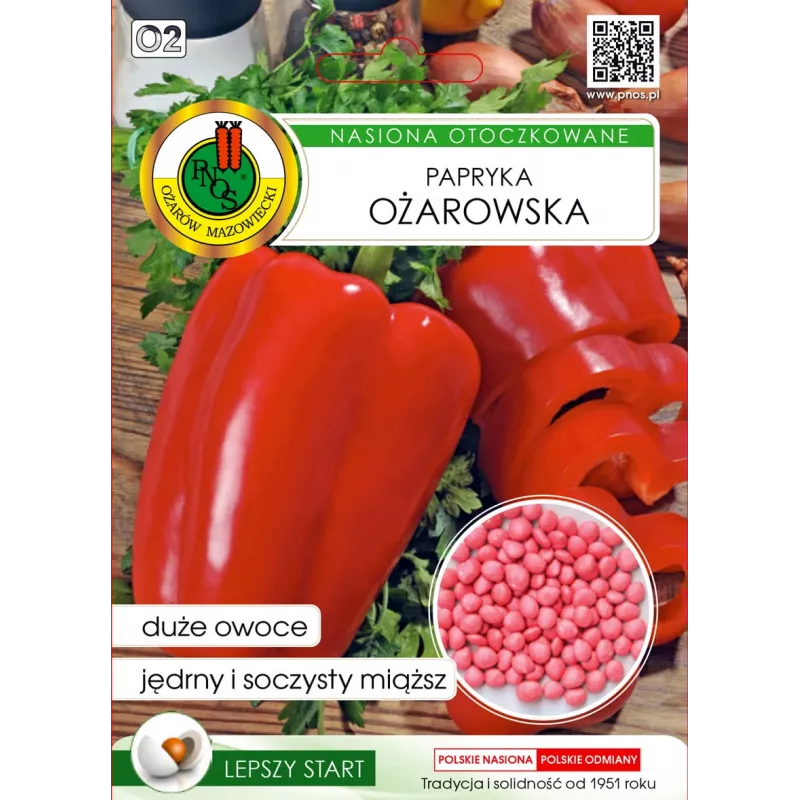 PNOS Ozarowska Paprika umhüllte Samen, 50er-Pack