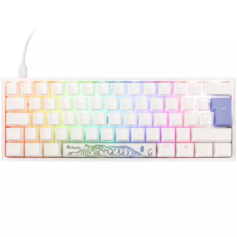 Mechanische Gaming-Tastatur Ducky One 2 Pro Mini RGB mit Cherry MX Silent Red Switches, 60%-Layout