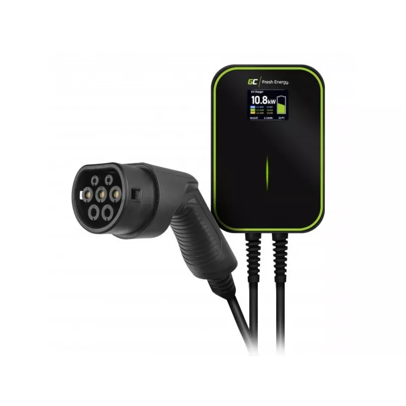 Elektrofahrzeug-Ladestation Green Cell EV14 22 kW Schwarz Aluminium Wand