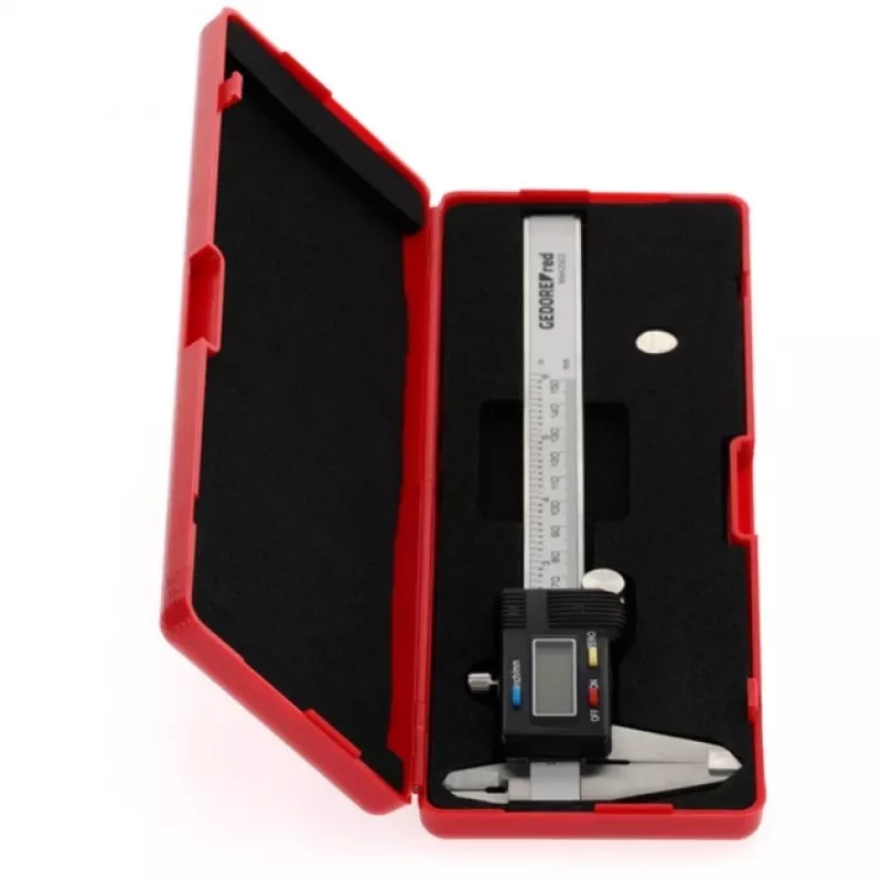 Gedore RED R94420021 3301430 digitaler Messschieber, 0–153 mm, mm/Zoll, grau