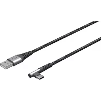 Goobay 64656 USB-Kabel 1 m USB 2.0 USB-C USB-A Schwarz - Grau (64656)