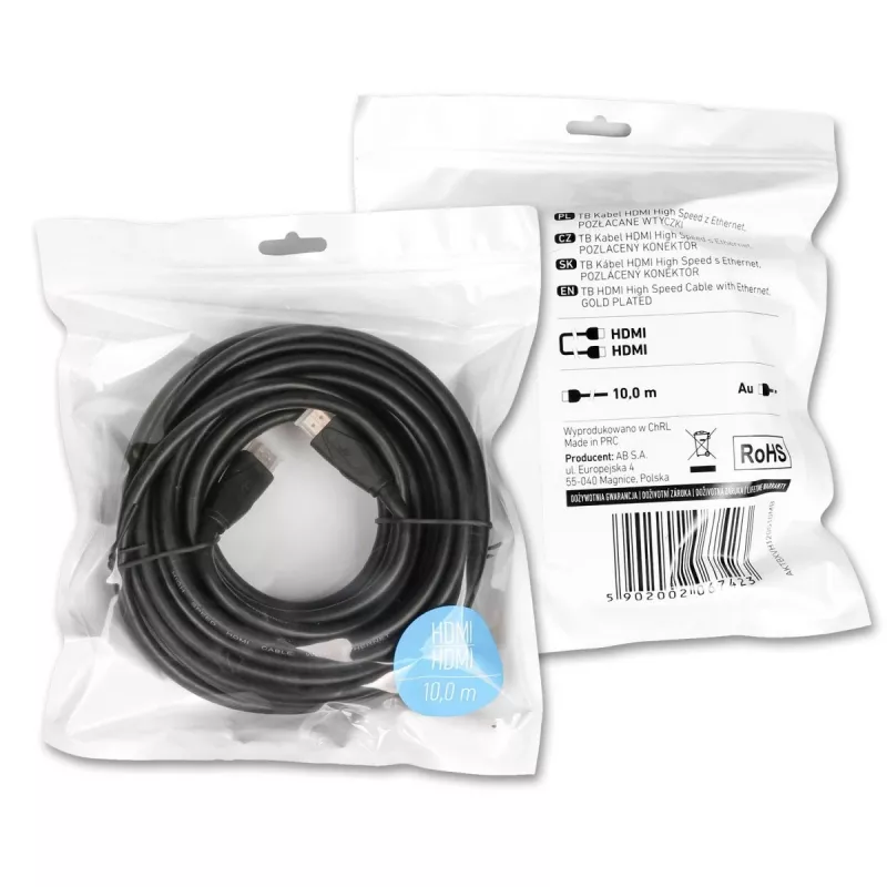 Kabel HDMI v2.0 10m. vergoldet
