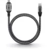 Goobay 70752 USB-C 3.1 auf RJ45 Ethernet-Kabel, Cat6 F/UTP, 5 m, schwarz/silber