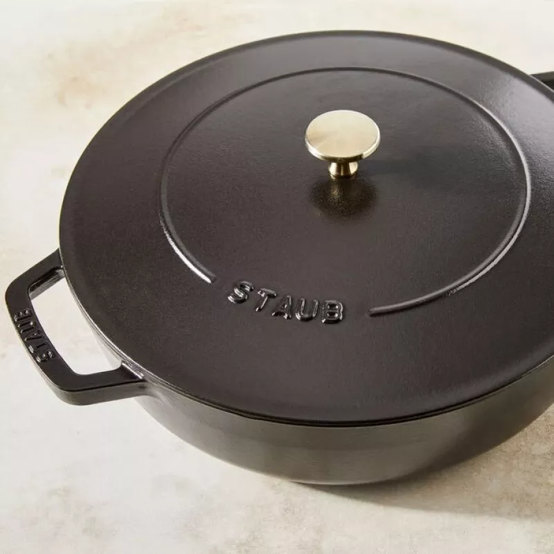 Staub Chistera 40511-472-0 Bräter 28 cm, rund, Gusseisen, 3,7 l, schwarz