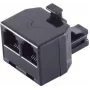 ShiverPeaks BS71230 Telefon-Festadapter, RJ-11 (6P4C) Stecker auf 2x RJ-11 Kupplung