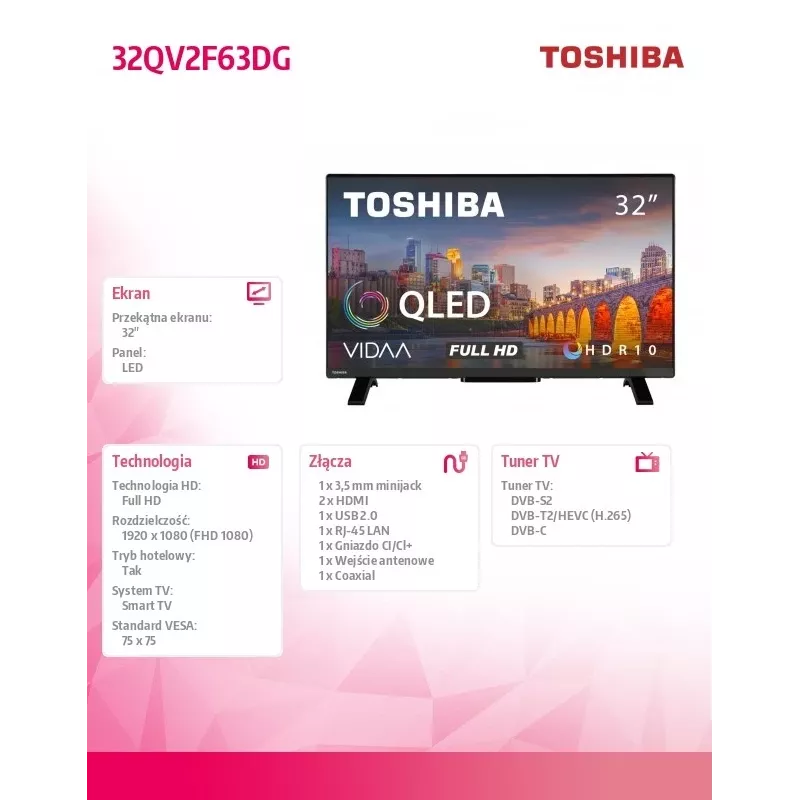 TV QLED 32 Zoll 32QV2F63DG
