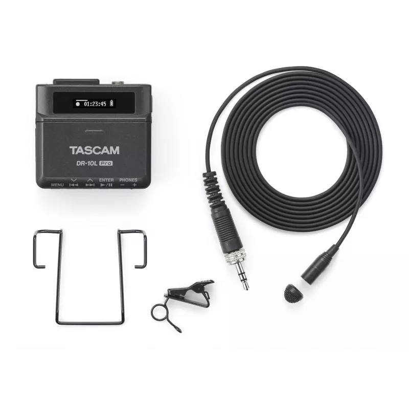 Tascam DR-10L Pro 012-09-110 digitaler Rekorder mit Lavaliermikrofon