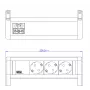 Steckdosenleiste Bachmann DESK 3xCEE 902.0292 — Desktop-Netzteil mit drei CEE-Steckdosen