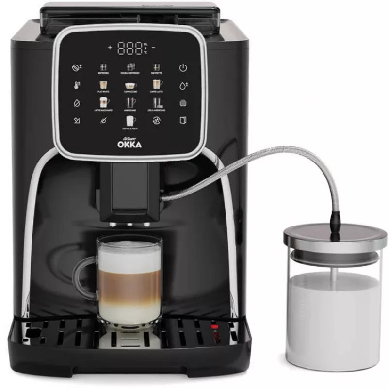Vollautomatische Espressomaschine Arzum Okka Espresso Pro M schwarz/chrom mit Milchbehälter
