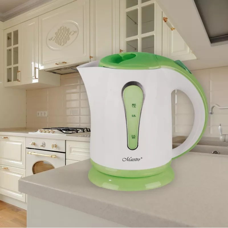 Maestro MR-028-GREEN Elektrischer Wasserkocher, 1 L, 1000 W, Grün
