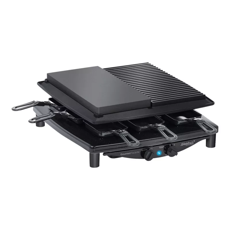 Steba RC 4 Plus Deluxe Raclette-Grill, Schwarz