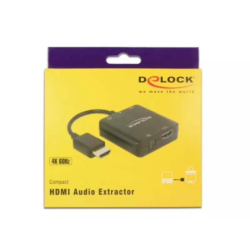 Delock HDMI Audio Extractor 4K 60 Hz, kompakt (63276)