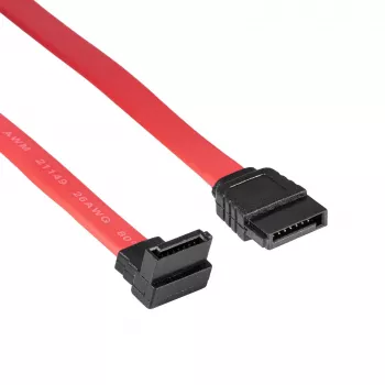 Akyga AK-CA-51 SATA-III-Kabel 6 Gb/s, gerade auf 90° gewinkelt, 0,5 m, Rot