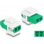 Delock 87066 Keystone-Modul LC Duplex Buchse auf LC Duplex Buchse, grün/weiß