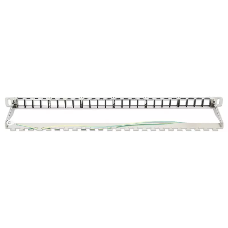 Intellinet 721011 Leeres Keystone-Patchpanel, 24-Port, 0,5U, geschirmt, 19 Zoll
