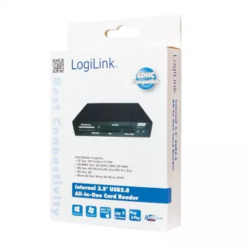 LogiLink CR0012 Kartenleser USB 2.0 intern Schwarz