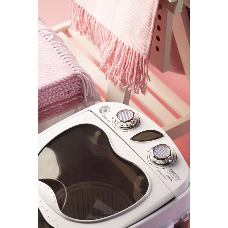 Camry Premium CR 8054 Waschmaschine Toplader 3 kg Braun, Weiß