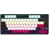 LORGAR KBP7075W kabellose mechanische 75-%-Gaming-Tastatur, Schwarz/Rot, EN