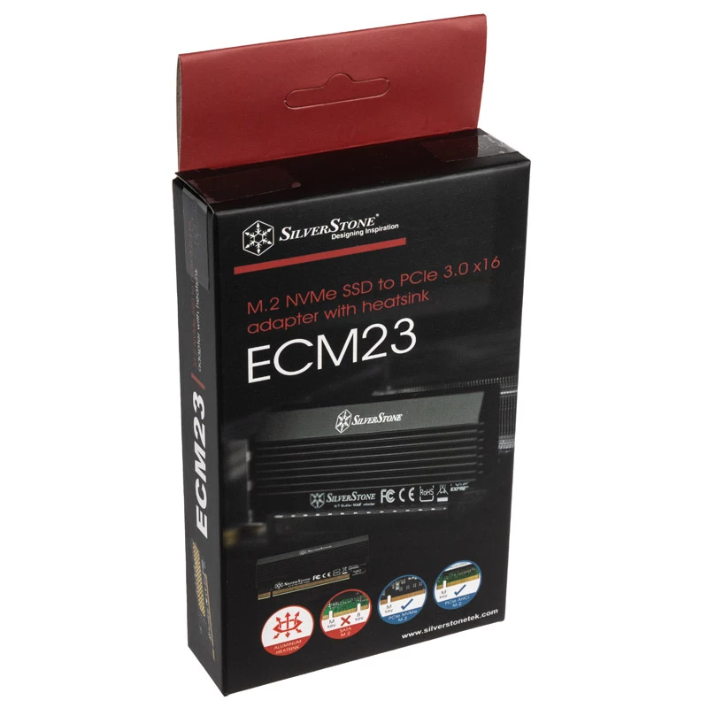 SilverStone SST-ECM23 PCIe-x4-auf-M.2-Adapter mit Kühler