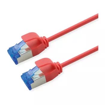 ROLINE Patchkabel Kat.6A (Klasse EA) S/FTP (PiMF), LSOH, PoE, Rot, 0,5 m