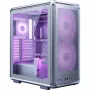 Cooler Master MasterFrame 500 Mesh ARGB Midi-Tower PC-Gehäuse, Silber, gehärtetes Glas