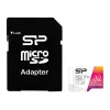MicroSDHC-Speicherkarte Silicon Power 32 GB UHS-I Class 10 (Lesen 100 MB/s) mit Adapter, rosa