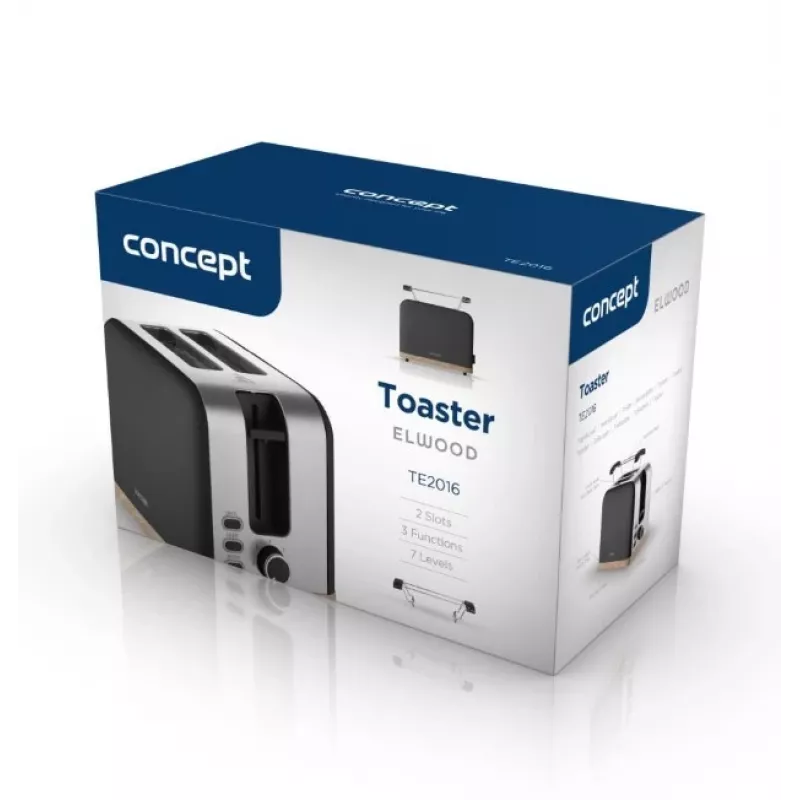 Toaster Concept Elwood TE2016, 2-Scheiben, schwarz