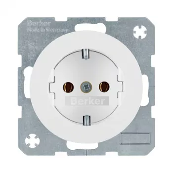 Steckdose Typ F berker 47432089, 16 A, 250 V, weiß, Thermoplast