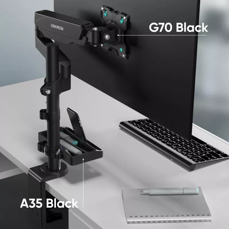 ONKRON A35 Regal, schwarz ABS-Kunststoff, 190×105 mm, 160 g