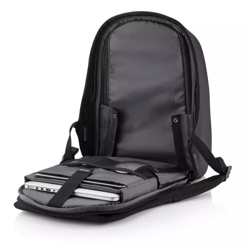 XD Design Bobby Hero XL P705.711 Anti-Diebstahl-Rucksack, 17-Zoll-Laptop, 12,9-Zoll-Tablet, USB-Ladeanschluss, 20 l, Schwarz
