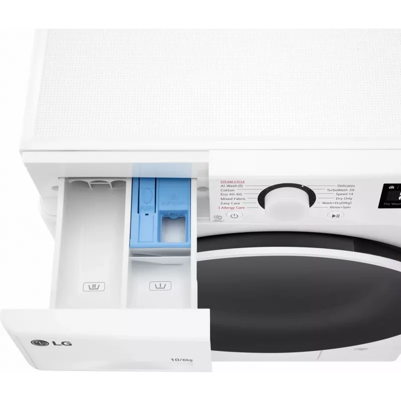 LG F4DR510S0W Waschtrockner 10 kg 1400 U/min Weiß