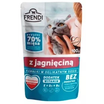 Nassfutter für Katzen Frendi Pieces in Lamm-Soße — 100 g