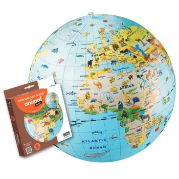 Caly Animal Globe Maxi Globus 50 cm, Mehrfarbig