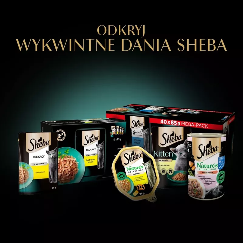 Sheba Selection Select Slices Nassfutter für Katzen, Geflügel-Geschmacksrichtungen, 40 x 85 g