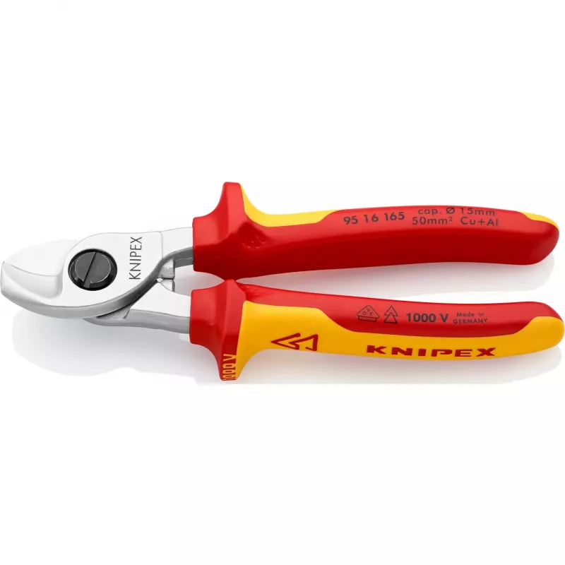 Knipex 95 16 165 Kabelschere isoliert, 165 mm