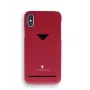 Card Slot Back Shell VixFox für iPhone X/XS — rubinrot, Rückseitenabdeckung mit integriertem Kartenfach
