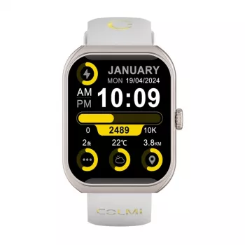 Smartwatch Colmi P86 Gold mit Bluetooth und Herzfrequenzmesser