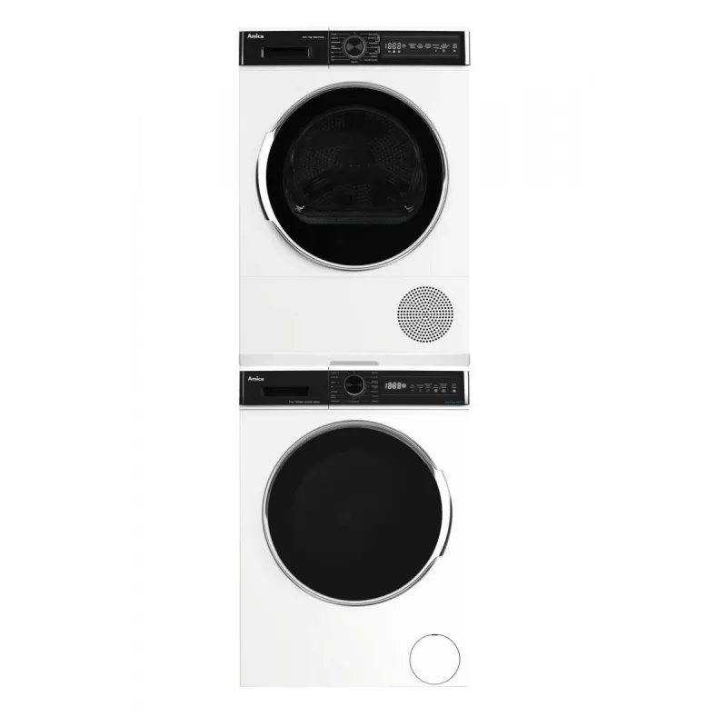 Amica WA3S712BLiSHB freistehende Frontlader-Waschmaschine, 7 kg, 1200 U/min, 15 Programme, Energieklasse B, weiß