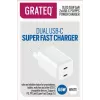 GRATEQ OLOS Wandladegerät PD/PPS, 2x USB-C, GaN, 65 W