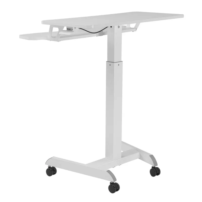 Mobile Arbeitsstation mit Höhenverstellung und Doppelplattform Ergo Office