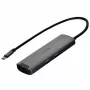 Unitek H1112F aktiver USB-C-Hub, 6 Ports, 5 Gbit/s, HDMI 4K@30Hz, RJ-45, 2x USB-A, 2x USB-C, PD 100 W, Aluminium, grau