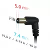 Akyga AK-ND-04 Notebook-Netzteil 19 V / 4,74 A, 90 W, 7,4 x 5,0 mm Stecker mit Pin, für HP