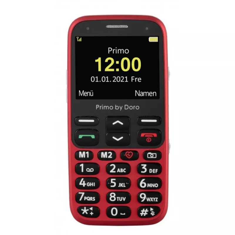 Doro Primo 368 Mobiltelefon, 2,3 Zoll, 3 MP, 1000 mAh, Rot