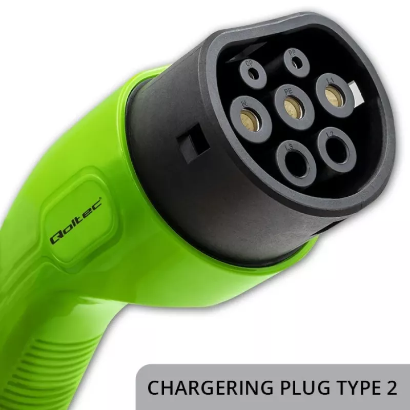 Elektroauto-Ladegerät QOLTEC 52478 11 kW Typ-2-Stecker 5 m Kabel