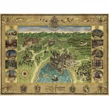 Ravensburger Puzzle Hogwarts Karte 1500 Teile – Ravensburger 1500 Teile