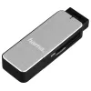 Hama 123900 USB-3.0-Kartenleser SD/microSD, Aluminium, schwarz/silber