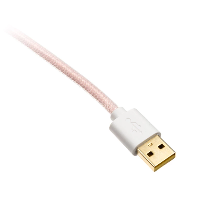 Ducky Premicord Cotton Candy Spiralkabel, USB Typ-C auf Typ-A - 1,8 m