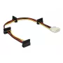 DeLOCK - Netzteil - internes Netzteil, 4-Pin (S) auf SATA Strom (R) - 40cm - Mehrfarbig (60142)