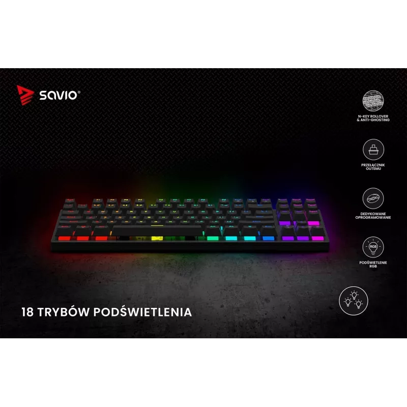 Mechanische Tastatur RGB Tempest X2 Outemu Blue Savio Savgk-tempest X2 Bl